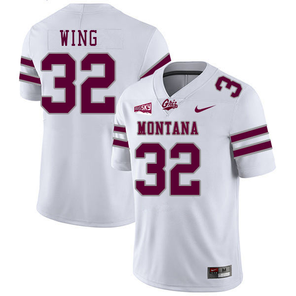 Peyton Wing Montana Jersey,University Of Montana Grizzlies #32 Peyton Wing Jersey Stitched-White